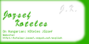 jozsef koteles business card
