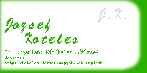 jozsef koteles business card
